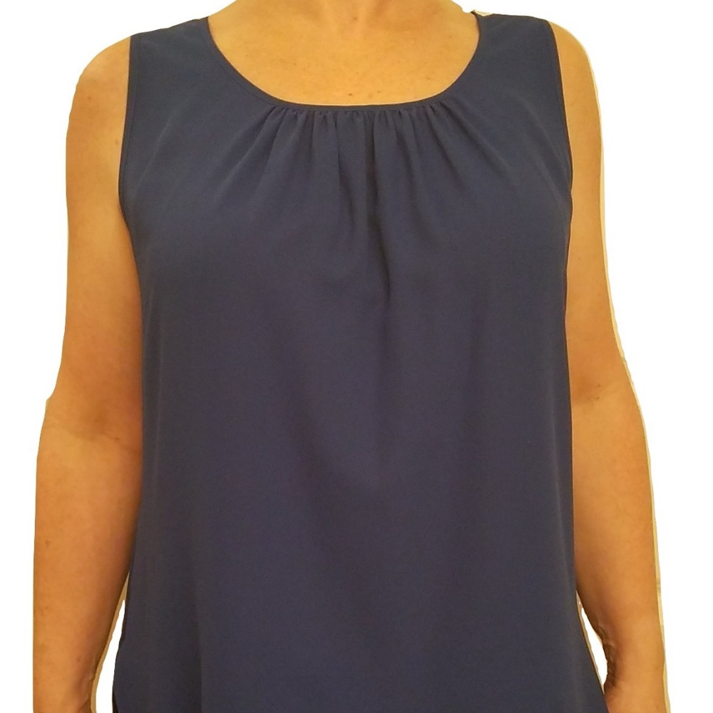Anne Klein Blue Blouse, NEW WITH TAGS, Orig $69